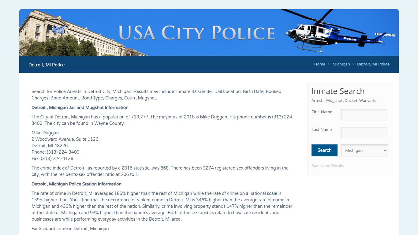 Detroit, MI Police | Jail Records